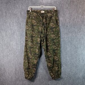 Levi's Off Duty Jogger Pants Camo Forest Tree Green Camouflage Cotton Joggers